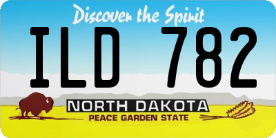 ND license plate ILD782