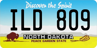 ND license plate ILD809