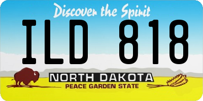 ND license plate ILD818
