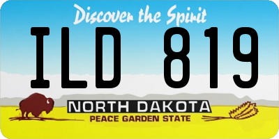ND license plate ILD819