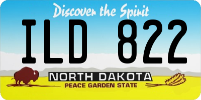 ND license plate ILD822
