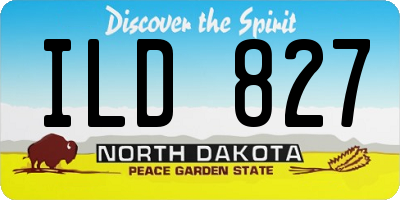 ND license plate ILD827