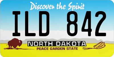 ND license plate ILD842