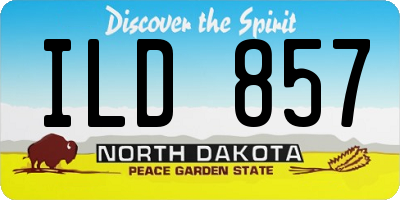ND license plate ILD857