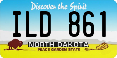 ND license plate ILD861