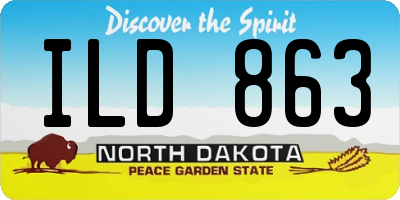 ND license plate ILD863