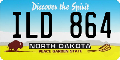 ND license plate ILD864