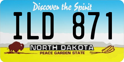 ND license plate ILD871
