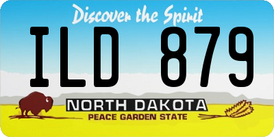 ND license plate ILD879
