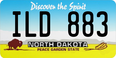 ND license plate ILD883