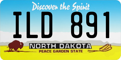 ND license plate ILD891