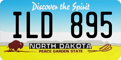 ND license plate ILD895