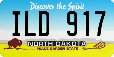 ND license plate ILD917