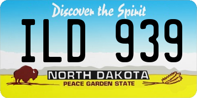 ND license plate ILD939