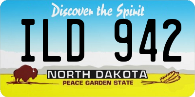 ND license plate ILD942