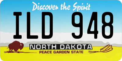 ND license plate ILD948