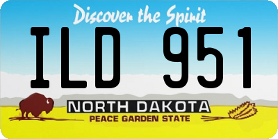 ND license plate ILD951
