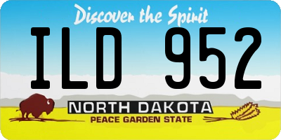 ND license plate ILD952