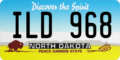 ND license plate ILD968