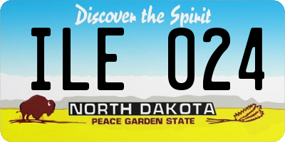 ND license plate ILE024