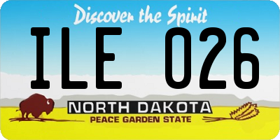 ND license plate ILE026