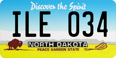 ND license plate ILE034