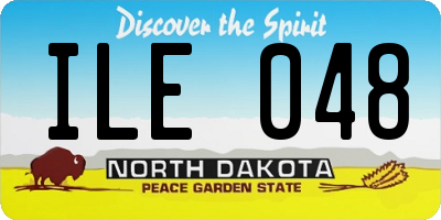 ND license plate ILE048