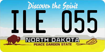 ND license plate ILE055