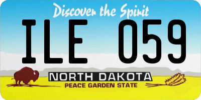 ND license plate ILE059
