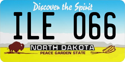 ND license plate ILE066