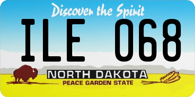 ND license plate ILE068