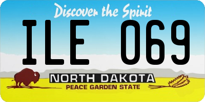 ND license plate ILE069