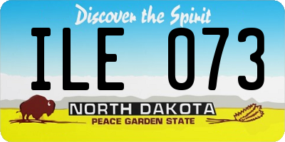 ND license plate ILE073