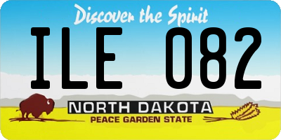 ND license plate ILE082