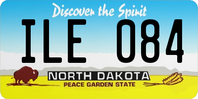 ND license plate ILE084
