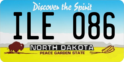 ND license plate ILE086