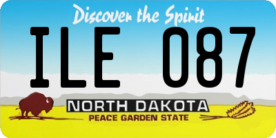 ND license plate ILE087