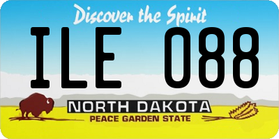 ND license plate ILE088