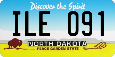 ND license plate ILE091