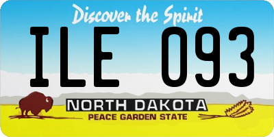 ND license plate ILE093