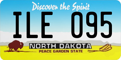 ND license plate ILE095