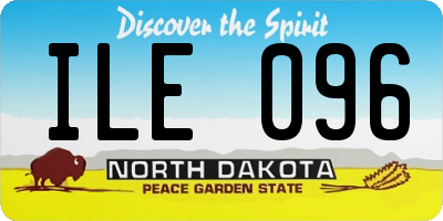 ND license plate ILE096