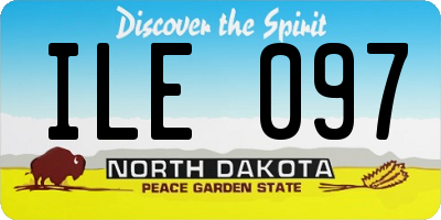 ND license plate ILE097