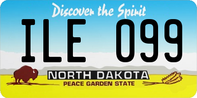 ND license plate ILE099
