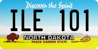 ND license plate ILE101