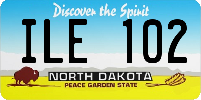 ND license plate ILE102
