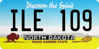 ND license plate ILE109