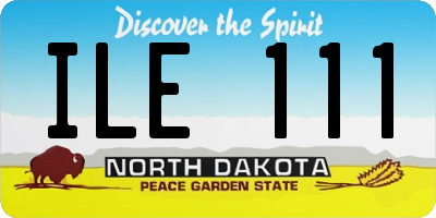 ND license plate ILE111
