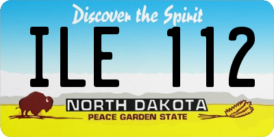 ND license plate ILE112