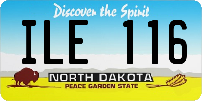 ND license plate ILE116